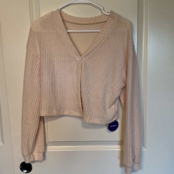 SweatyRocks Women's Long Sleeve Button Front V Neck Soft Knit Cardigan Sweater - Picture 2 of 8